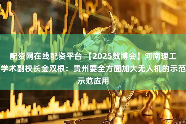 配资网在线配资平台 【2025数博会】河南理工大学学术副校长金双根：贵州要全方面加大无人机的示范应用